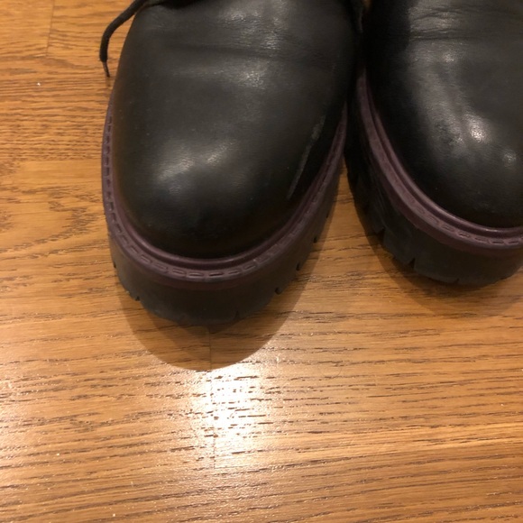 Black leather combat boots - Picture 7 of 10